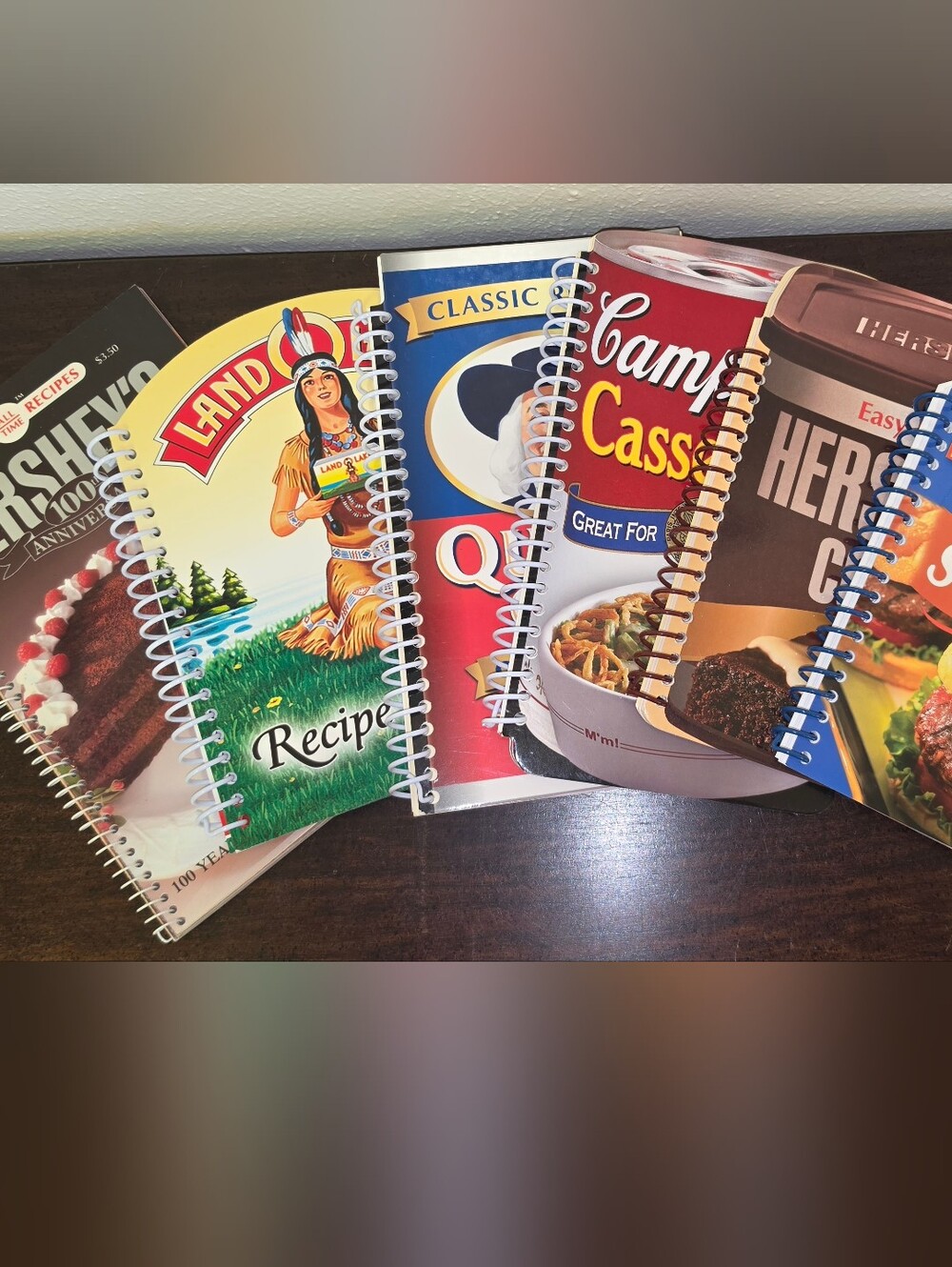 Vintage Assorted Recipe Spiral Cookbooks- Set Of 6